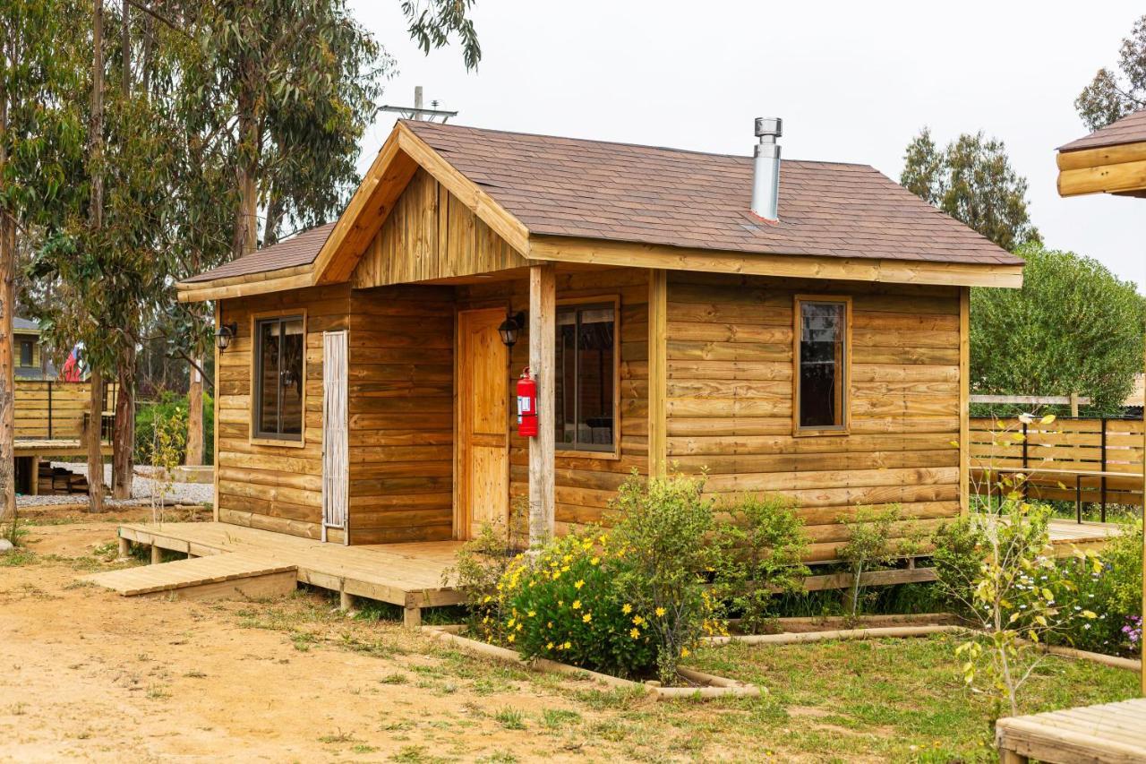 Cabana En Tunquen Con Parrilla, Fogon, Piscina Y Bosque ภายนอก รูปภาพ