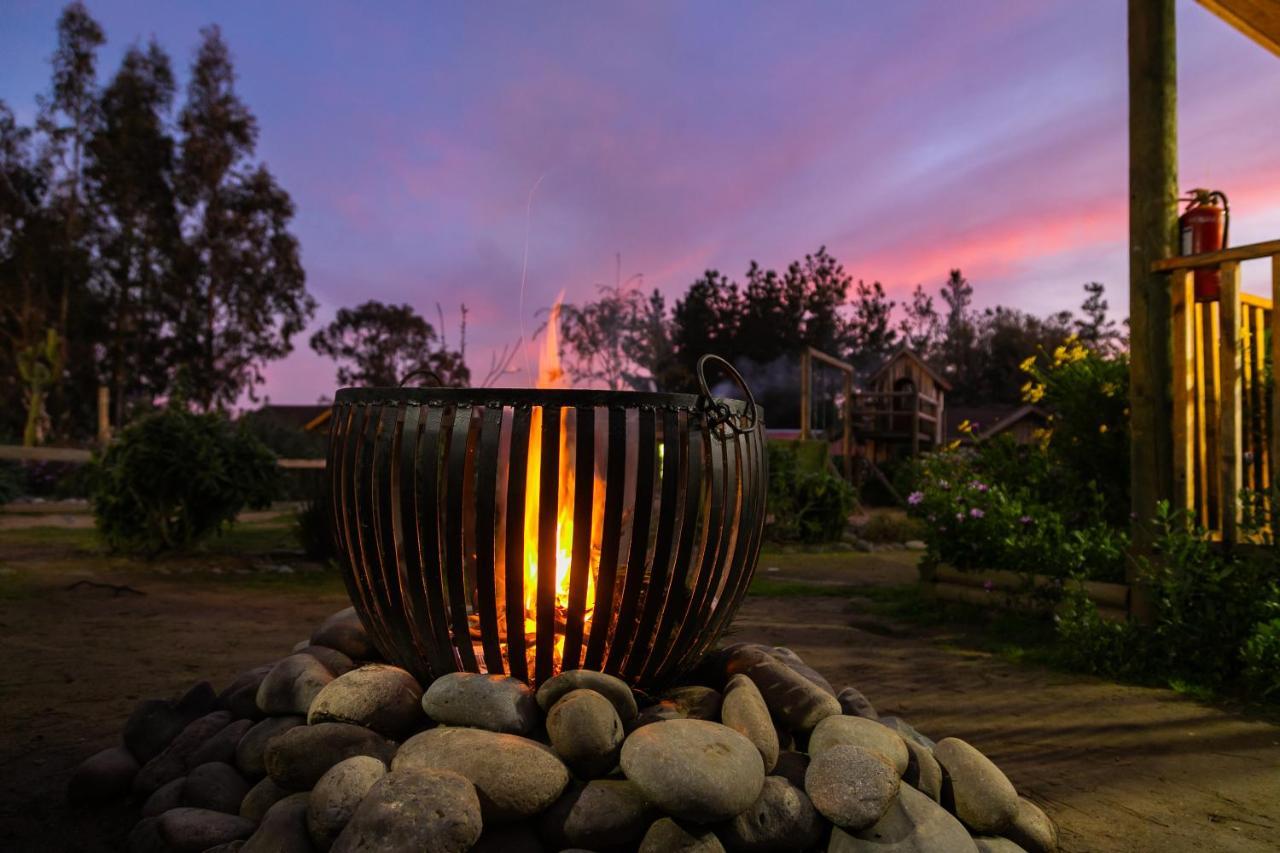 Cabana En Tunquen Con Parrilla, Fogon, Piscina Y Bosque ภายนอก รูปภาพ