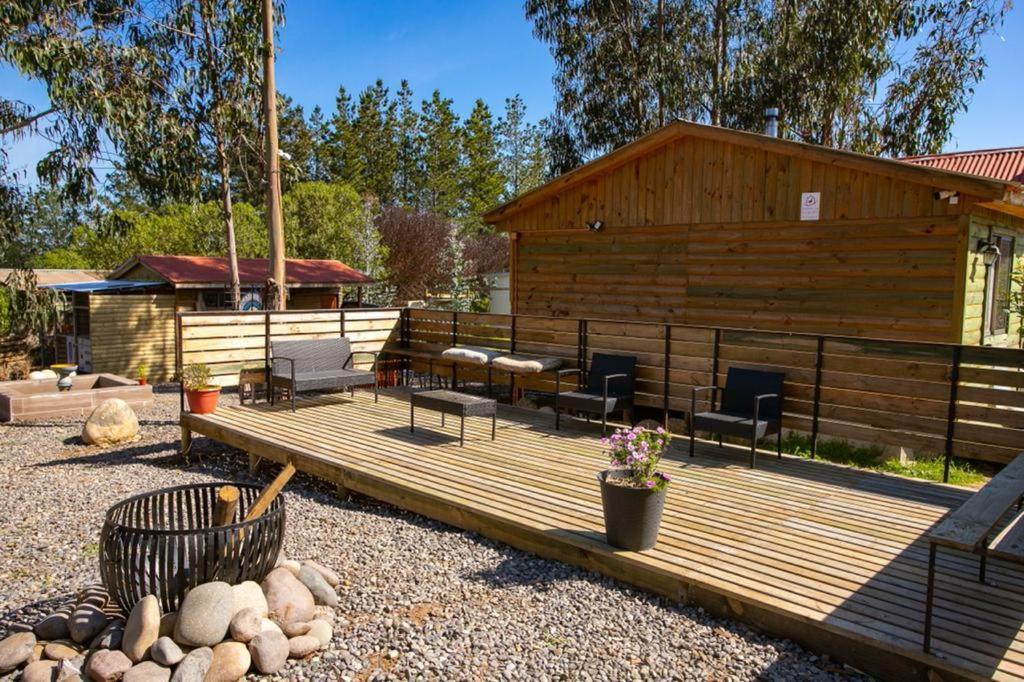 Cabana En Tunquen Con Parrilla, Fogon, Piscina Y Bosque ภายนอก รูปภาพ