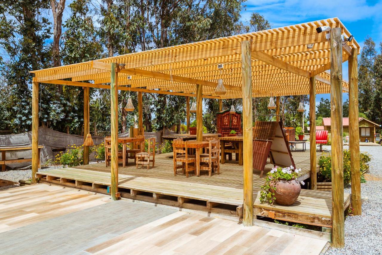 Cabana En Tunquen Con Parrilla, Fogon, Piscina Y Bosque ภายนอก รูปภาพ
